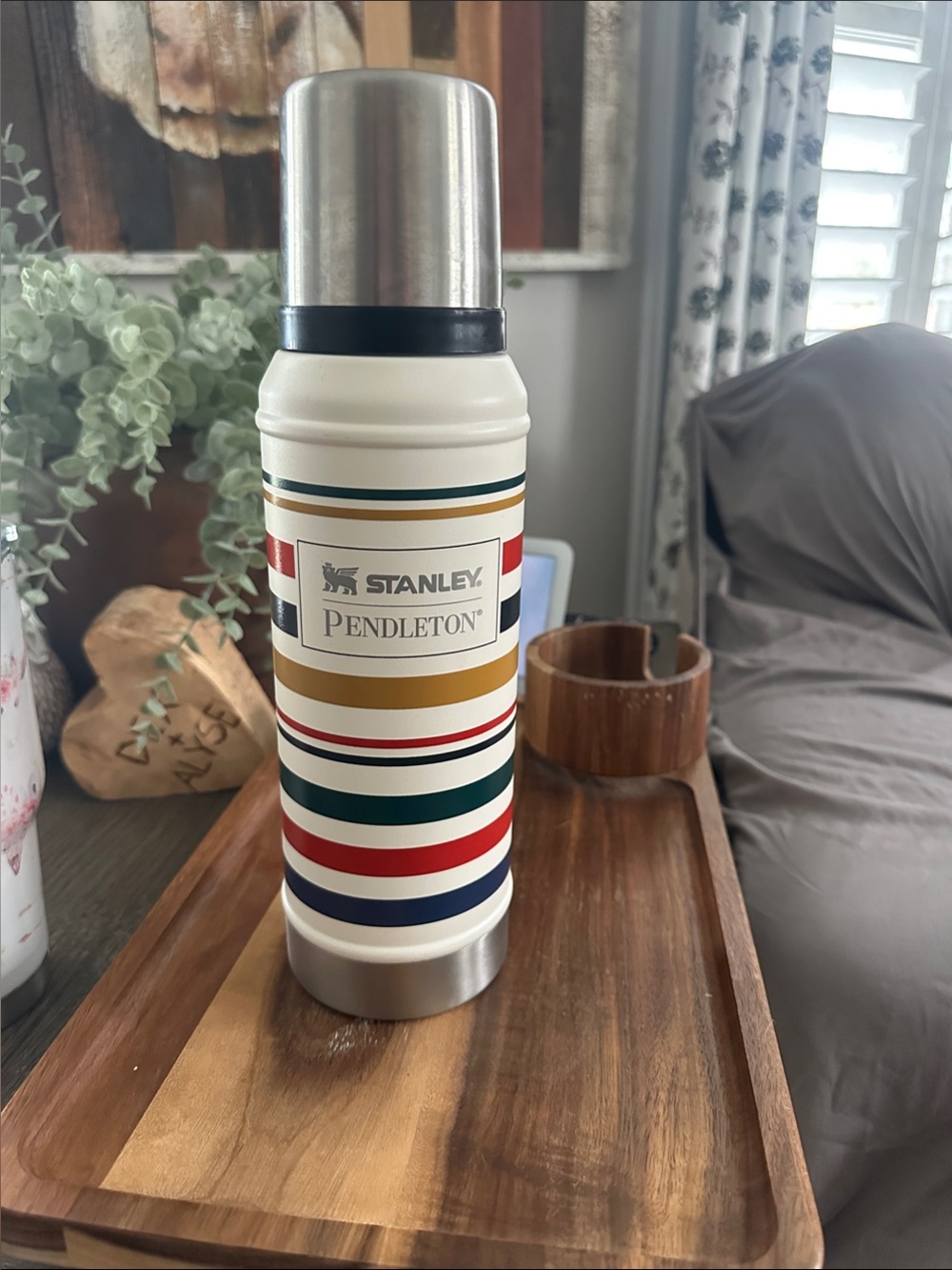 Stanley Cream Striped Pendleton Insulated Bottle